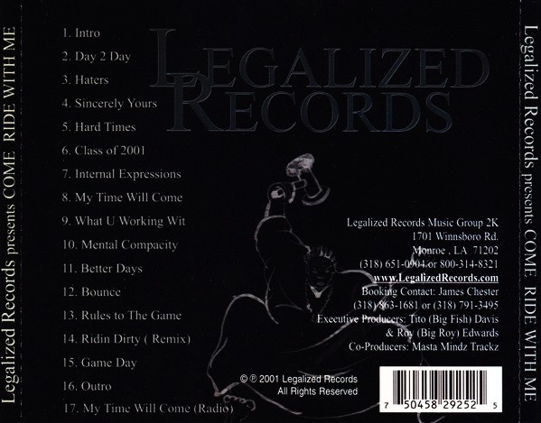 G-Funk Paradise : va - legalized records - come ride with me -2001 ...