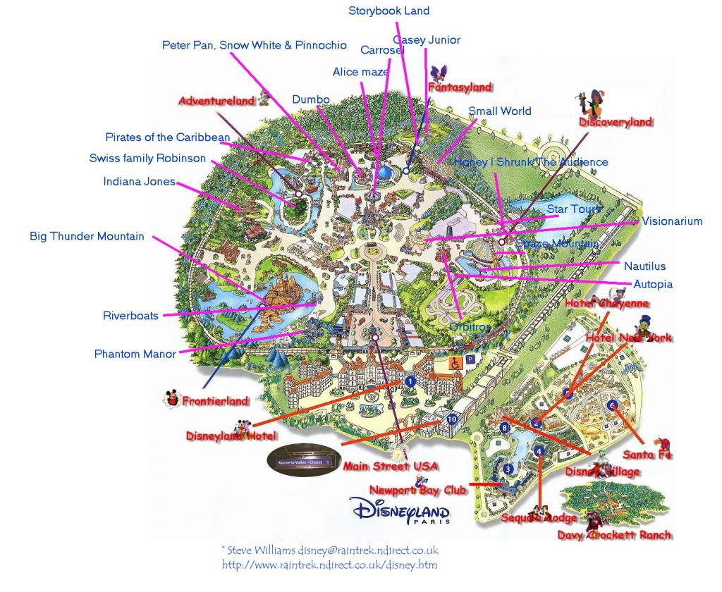Карта парка диснейленд в париже - 93 фото