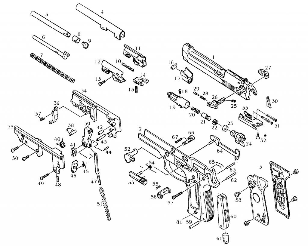 Beretta m9 чертеж