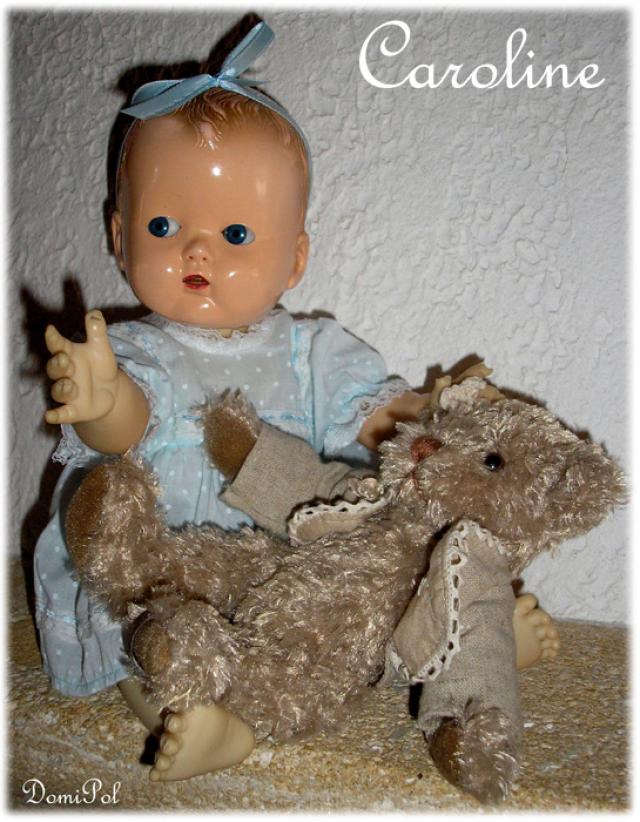 Ancien Poupée Raynal Caroline Idéal 1957 – 34 Cm, Fabriquée En France