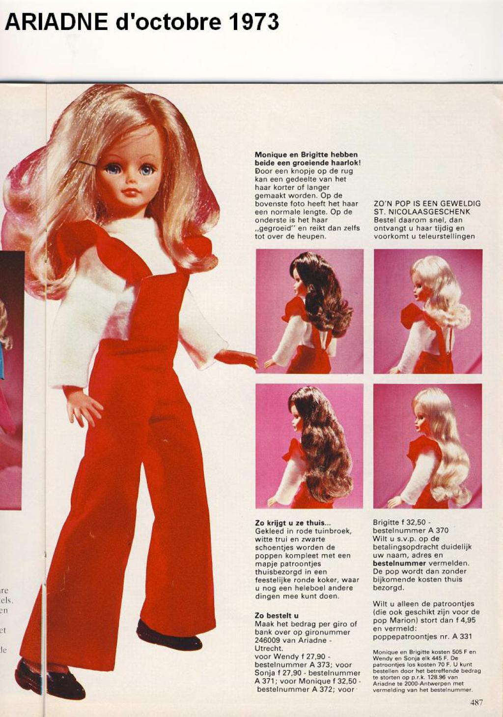TENUE PRÉSENTATION POUR POUPÉE CATHIE BELLA - Année 1973