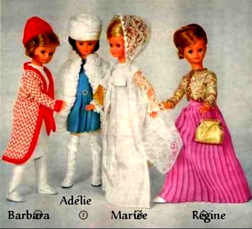 Tenue vintage poupée mannequin CATHIE / CATHY de BELLA La Mongie 1972