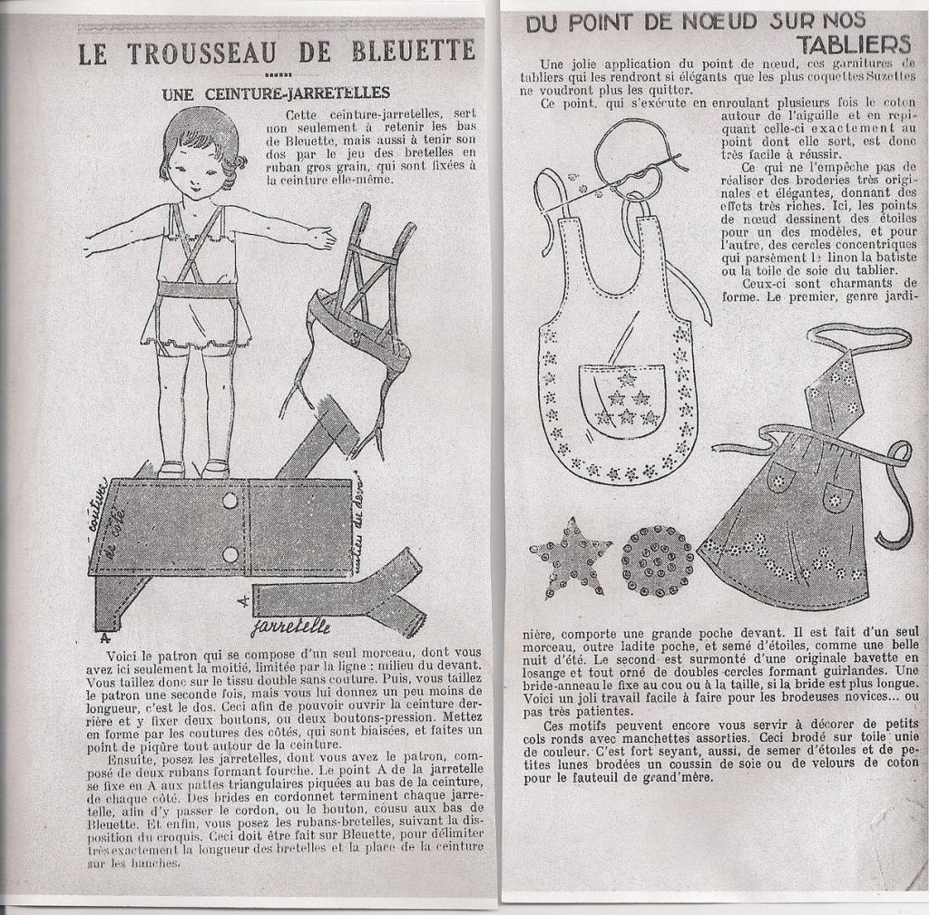 Brassière De Poupée Vintage Bleuette GL, Année 1935