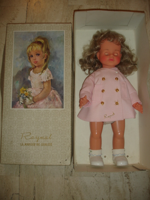 Ancienne Poupée Petitcollin - 37 Cm - Vinyle - Fabriquée En France - Occasion