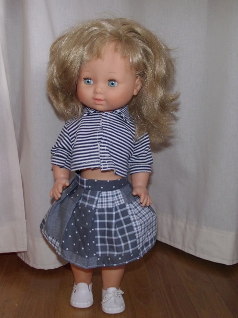 Grande Poupée Jesmar Vintage 45 Cm - Espagne 1980 - Avec 2 Tenues Complètes