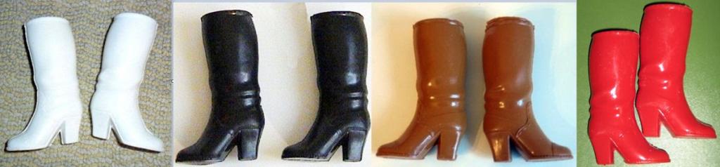 Mini Chaussures / Bottes Anciennes Pour Poupée - Vintage - Occasion