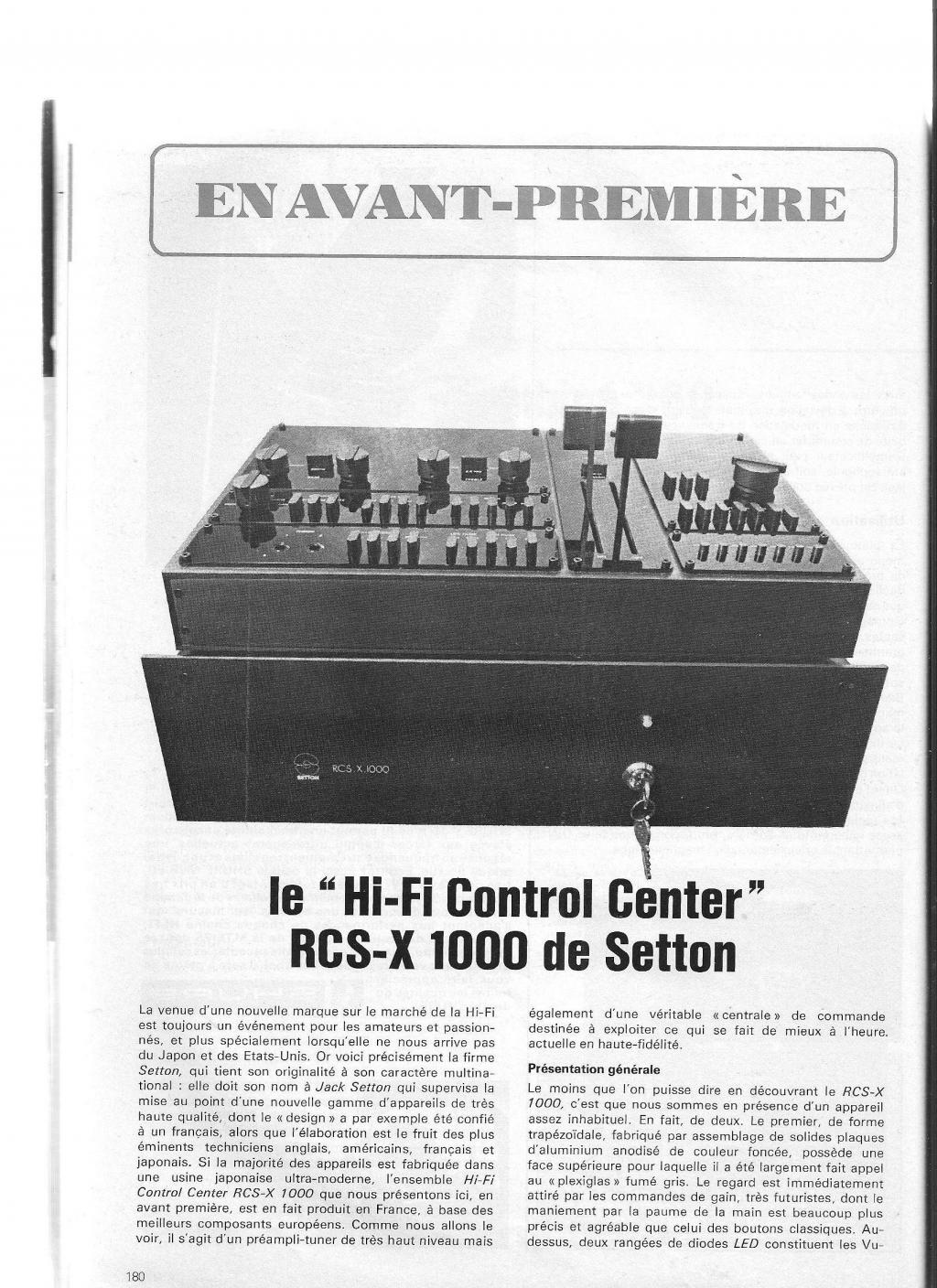 アンプ SETTON RCS.X.1000 HI.FI CONTROL CENTER Setton RCS.X.1000 | hifi-wiki.com