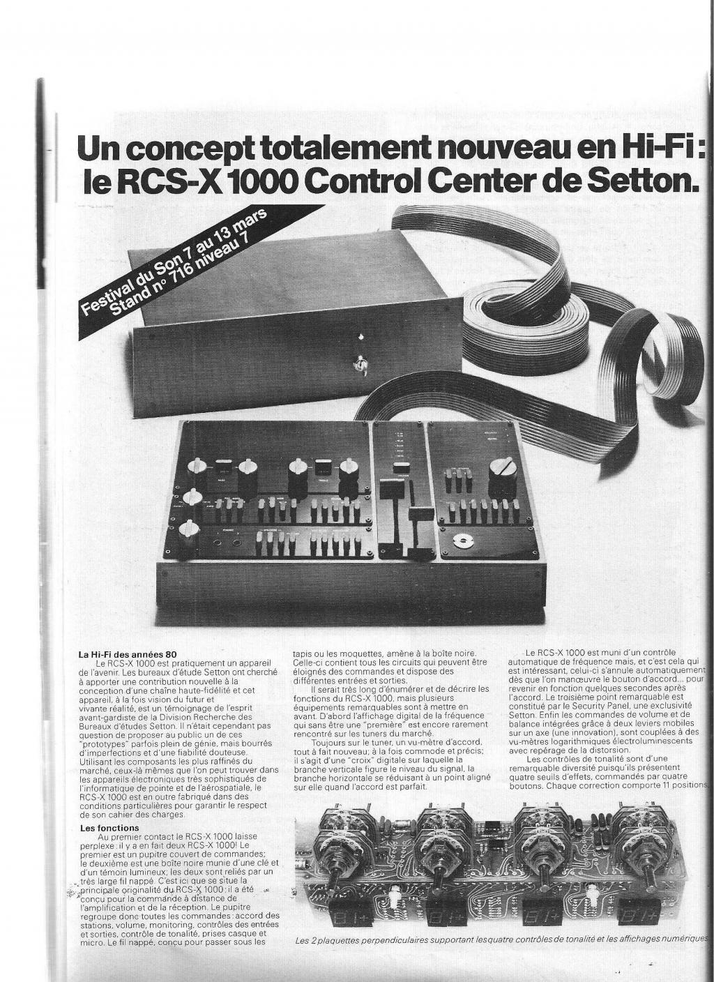 Forum Cabasse, Haute Fidélité, Multicanal et Home Cinéma : SETTON