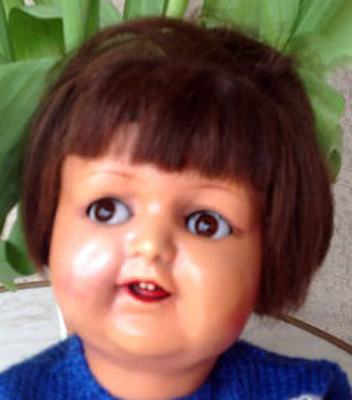 ANCIENNE POUPEE BÉBÉ GEGE cheveux moulés yeux verres 1930 no Petit Colin Bella EUR 89,00
